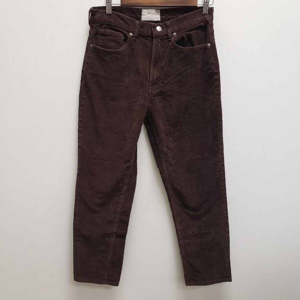 Everlane Womens Baby Cord Cheeky Cropped Jeans Size 29 Brown Corduroy High Rise